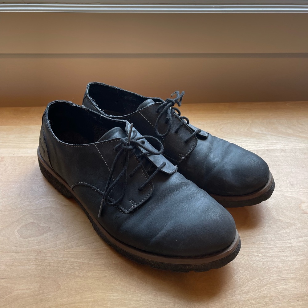 BROGUES BY BORN BLACK LACE UP OXFORD SNEAKER SHOES